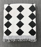 White & Black Diamond Reversible Throw