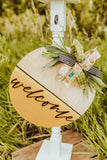 Welcome Daisy Door Hanger