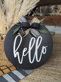 Modern Hello Door Hanger