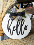 Modern Hello Door Hanger