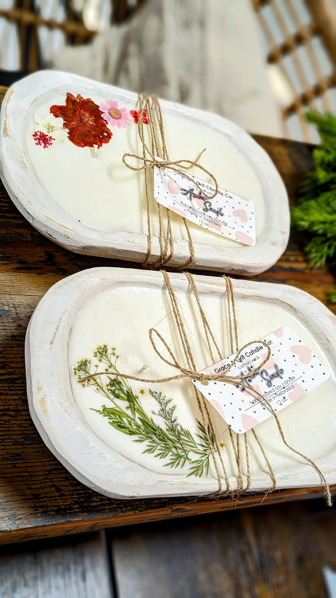 Amber Suede Dough Bowl Candle Pocketful of Posies