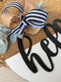 Everyday Hello White Door Hanger