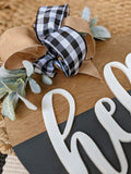 Everyday Hello Charcoal Door Hanger
