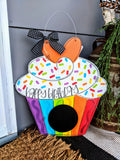 Happy Birthday Cupcake Door Hanger