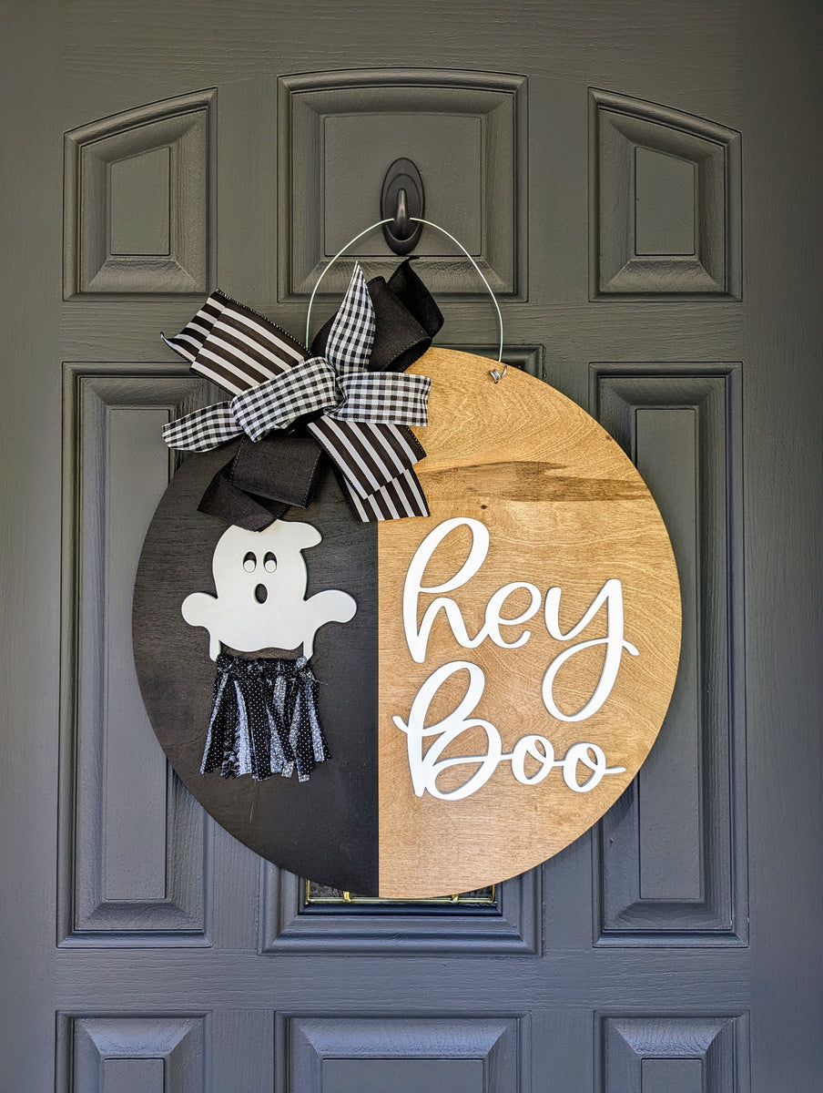 Hey Boo Door Hanger - BLANK – Junque 2 Jewels