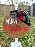 Merry Christmas Red Door Hanger