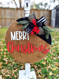 Merry Christmas Red Door Hanger