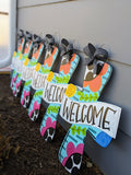 Spring Welcome Cross Door Hanger
