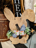 Floppy Ear Floral Bunny Door Hanger
