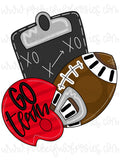 Football Helmet Clipboard Template