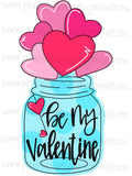 Be My Valentine Mason Jar Template