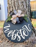 Last Name Door Hanger