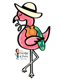 Fedora Flamingo With Mimosa Template