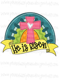 He is Risen Rainbow Template
