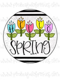 Hello Spring Tulips Template
