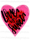 Love Is Sweet Heart Template