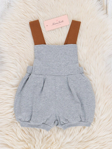 Grey Pleated Overalls
