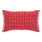 Gallen Red Fringed Pillow