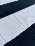 Black + White Stripes Layering Rug