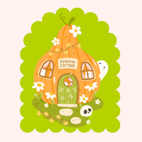 Halloween Pumpkin Cottage Printed Attachment
