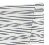 Tan and White Ticking Stripes Layering Rug