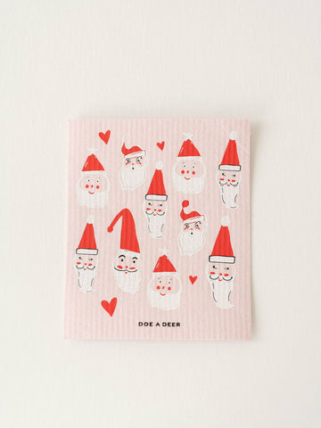 Swedish Dishcloth: Santa Faces