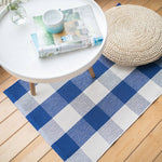 Blue Buffalo Plaid Layering Rug