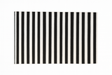 Black + White Stripes Layering Rug