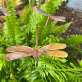Copper Garden Stake: Dragonfly