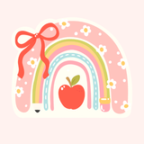 Teacher Rainbow Printed Attachment