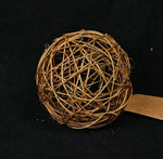 Rattan Twig Accent Ball: 4.5"