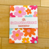 Retro Florals Cotton Tea Towel