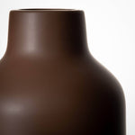 LARGE MATTE BROWN BOTTLE VASE