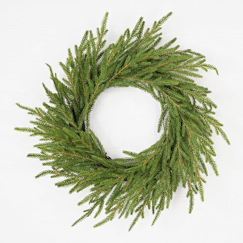 20" Soft Touch Evergreen Spruce Pine Wreath