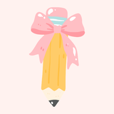 Bowed Teacher Pencil Printed Attachment