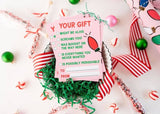 Funny Christmas Gift Tag: Set of 5