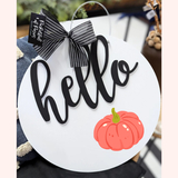 Fall Coral Pumpkin Printed Attachment