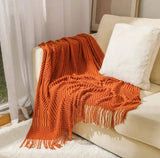 Waffle Stripe Throw Blanket