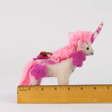 Felt Pink Wool Unicorn