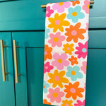 Retro Florals Cotton Tea Towel
