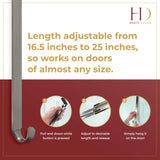 Adapt™ Adjustable Length Wreath Hanger - Brushed Nickel