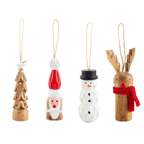 Wooden Tree Peg Ornaments