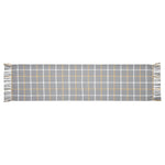 Grey Woven Plaid Runner 12x48