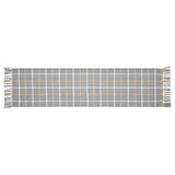 Grey Woven Plaid Runner 12x48