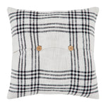 Black Plaid Pillow