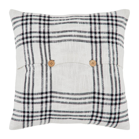 Black Plaid Pillow