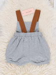 Grey Pleated Overalls