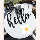 White Daisy Printed Attachment
