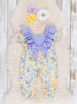 Duck Blooms Ruffle Romper