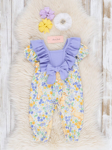 Duck Blooms Ruffle Romper